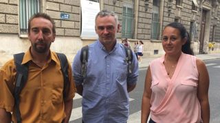 Nicolas Girod, Laurent Pinatel et Temanuata Girard, à la sortie de leur rencontre avec le ministre le 31 juillet 2018. © B. Quantinet./GFA Nicolas Girod, Laurent Pinatel et Temanuata Girard, à la sortie de leur rencontre avec le ministre le 31 juillet 2018. © B. Quantinet./GFA